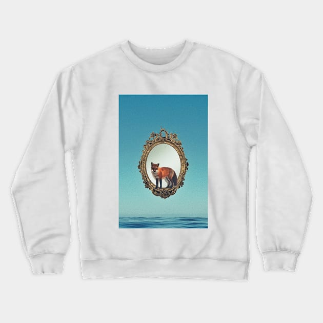 Fox in the ocean Crewneck Sweatshirt by SilentSpace